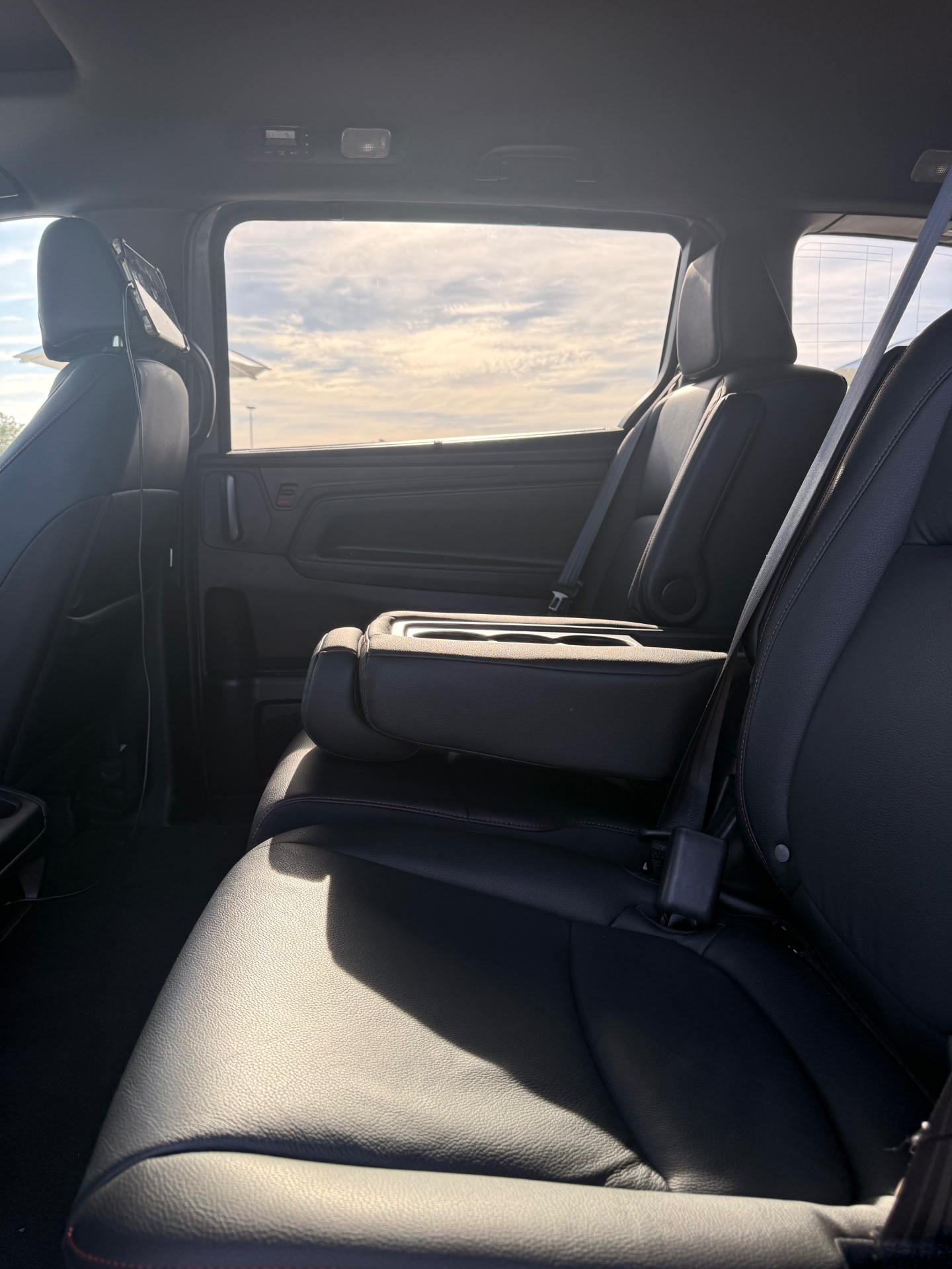 Cabin view at sunset